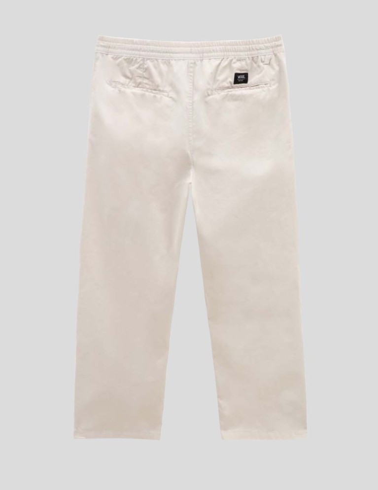 Pantalon VANS range loose cropped elastic pants natural